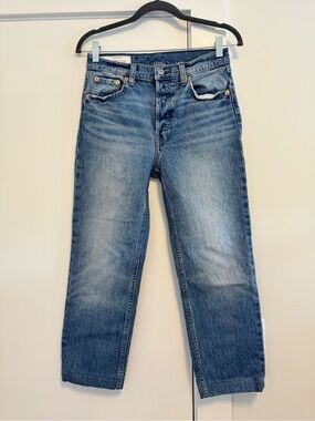 GAP Cheeky Straight High Rise Jeans (Size 27 / 4RS) with an Altered Hem